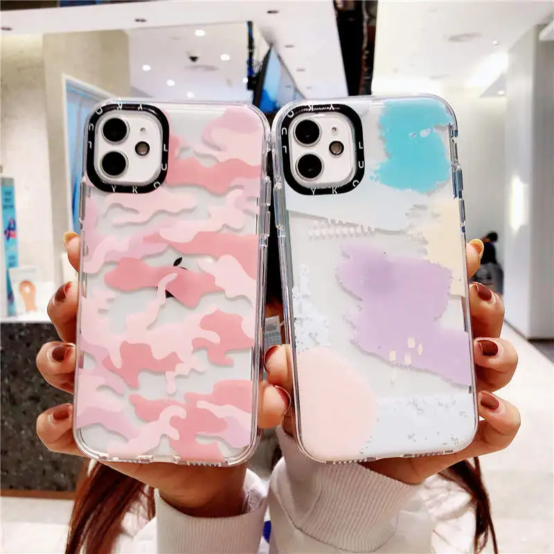 Розовый Камуфляжный мягкий чехол с граффити для Huawei Y5 Y9 Prime 2019 Y6 2018 Honor 10 Lite 20 Pro 30 10i