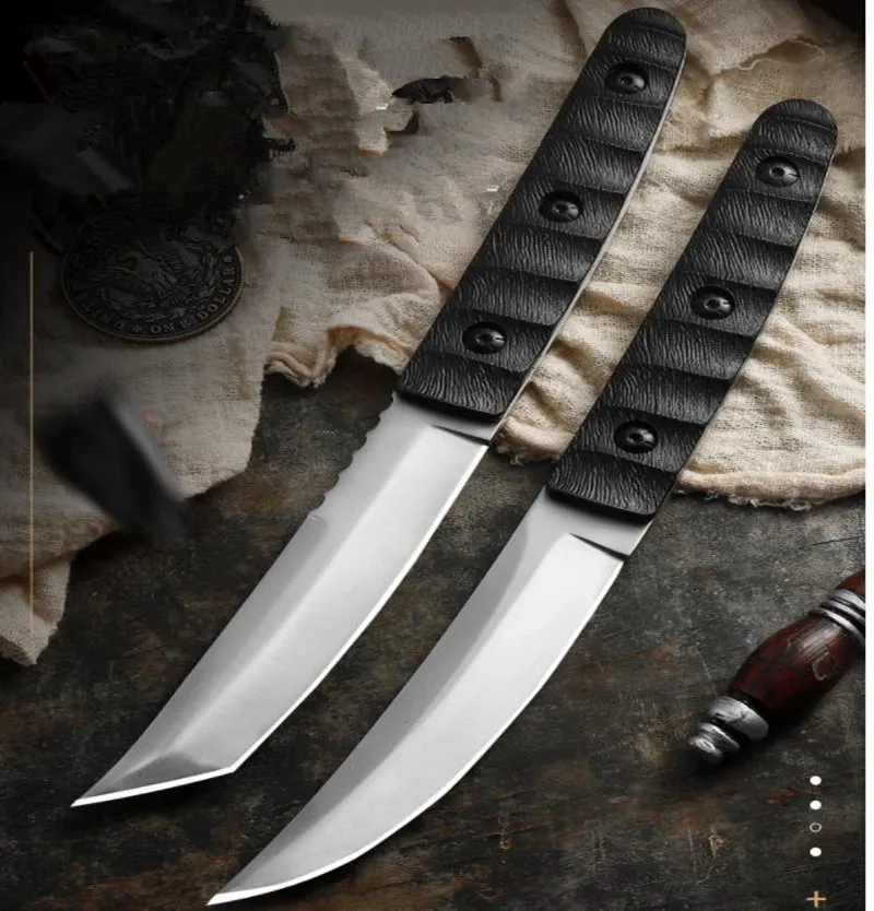 

Outdoor D2 Samurai Japanese Knife Self-defense Knife Camping Knife Pocket Knife actical knife Straight Knife Fishing Knife