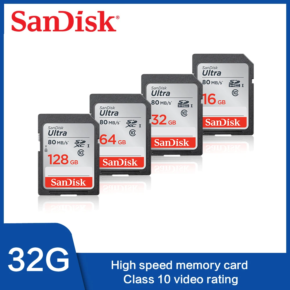 SanDisk SD-карта класс 10 16 ГБ 32 64 128 | Компьютеры и офис