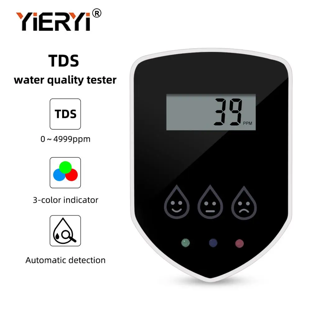 Yieryi Интеллектуальный щит для воды TDS тест качества воды измерение в реальном времени тест качества воды тест на твердость питьевой воды