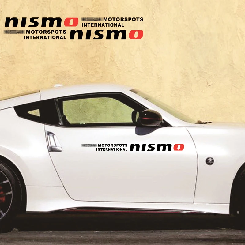 

Наклейка NISMO nismo, 1 пара, Виниловая наклейка на автомобиль, автоматические двери панель кузова, линия талии, внешняя царапина, украшение «сдел...