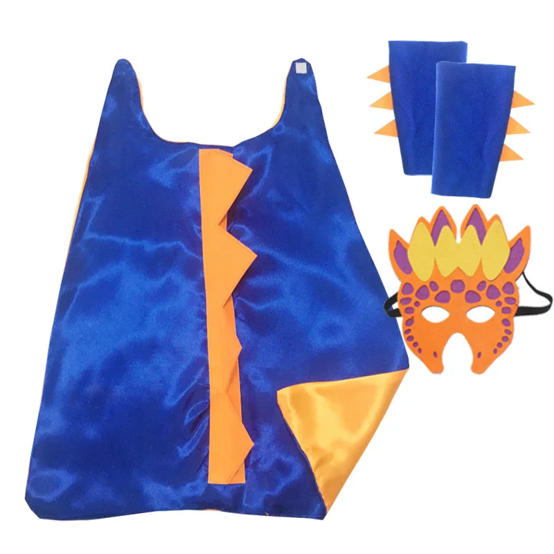 Костюм на Хэллоуин для мальчиков и девочек костюм динозавра накидка супергероя с