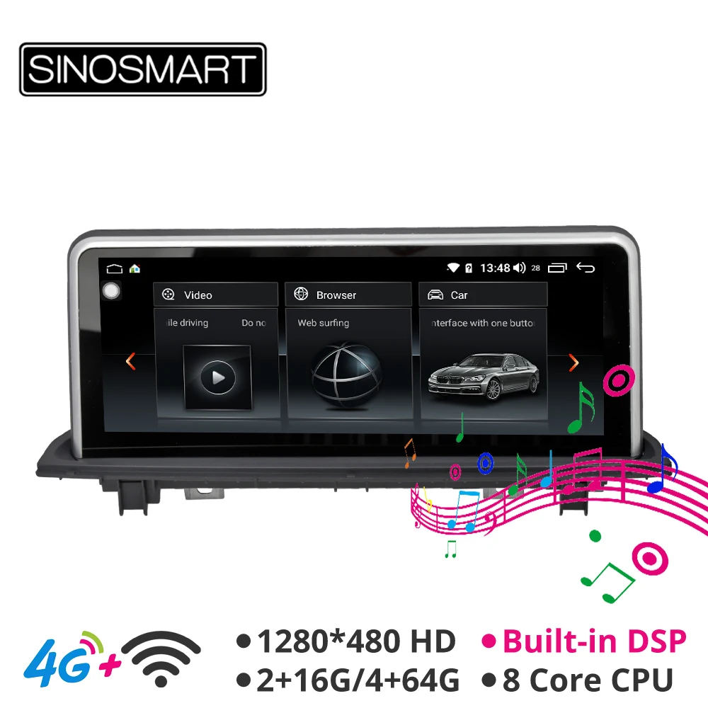 

Sinosmart 10,25 ' GPS BMW X1 2016-2017 NBT 2Din 2.5D IPS