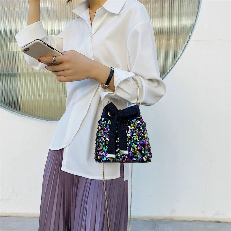 Новинка 2020 модная насосная сумка-мешок с пряжкой Корейская версия универсальная