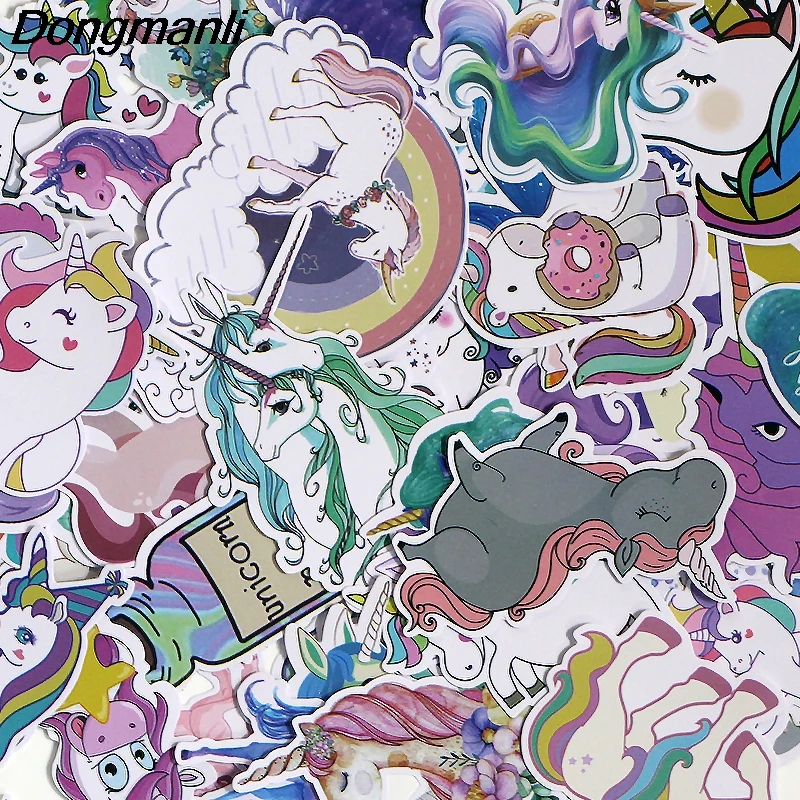 

PC38 50pcs/set Cute Horse Scrapbooking Stickers Decal For for Guitar Laptop Luggage Car Fridge Graffiti Sticker