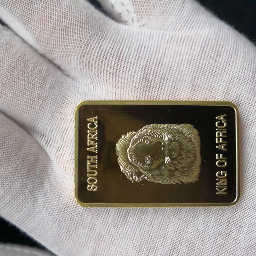 Юбилейные Монеты ЮАР король Африки золотой слиток монета в виде льва сувенирный