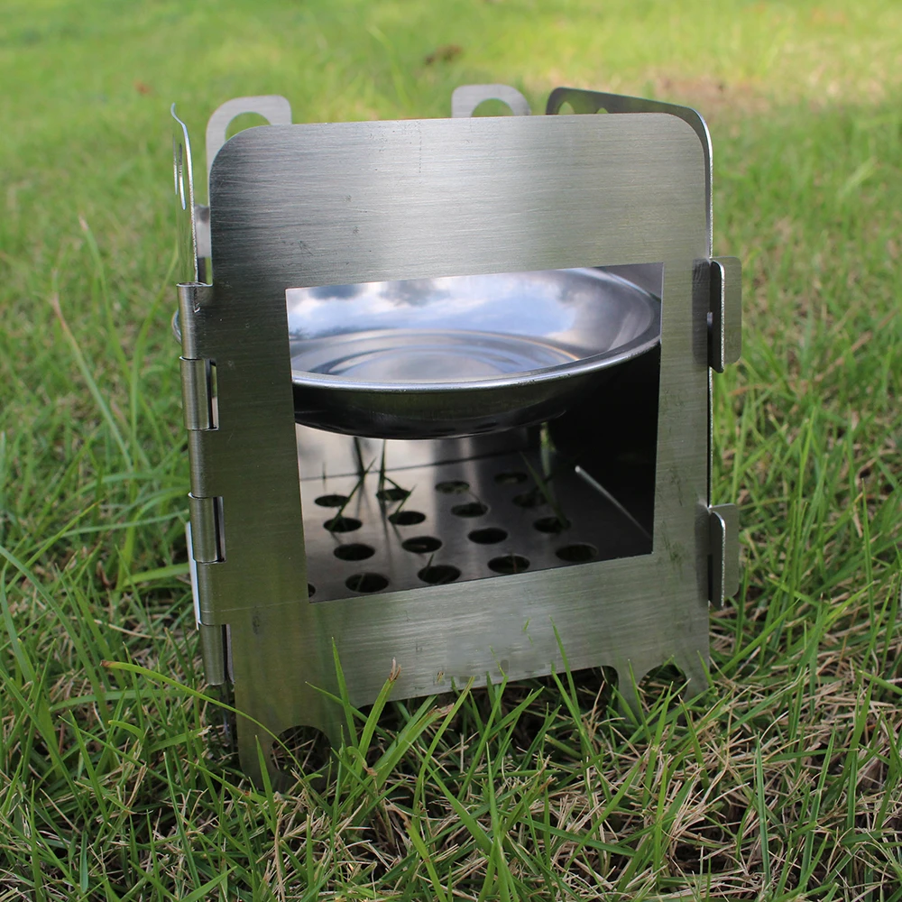 Портативная Складная горелка из нержавеющей стали для отдыха на открытом