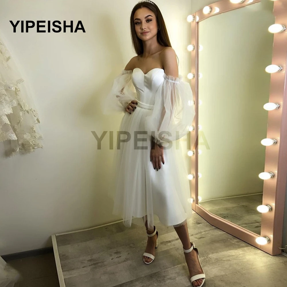 

2021 новые пикантные Милая вечернее платье Чай-Длина Vestido De Noiva Sereia Выходные туфли на выпускной вечерние Robe De Soiree