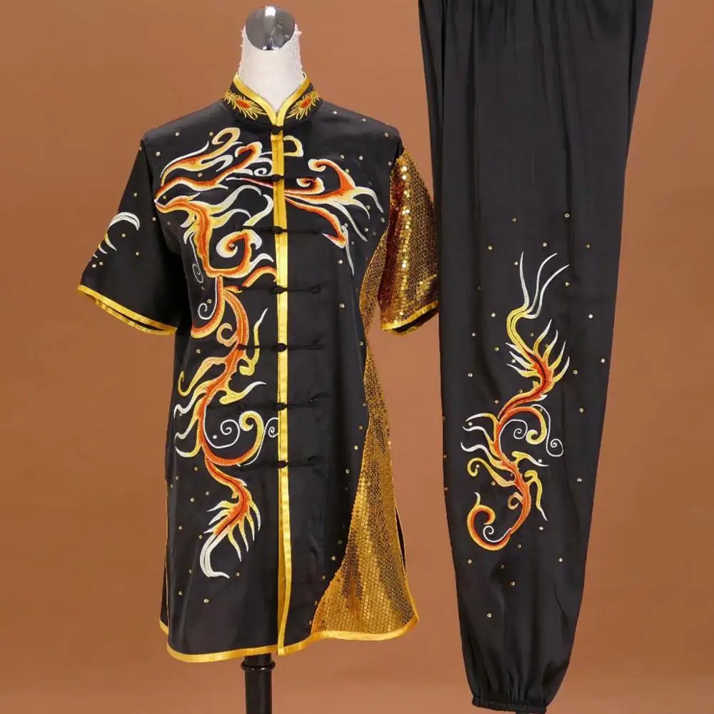 Wushu taichi одежда тайцзи changquan Униформа боевых искусств соревнование вышитая kungfu