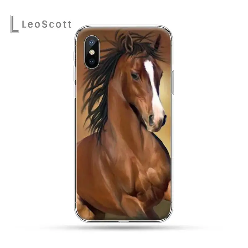 

Running horse art Phone Cases for iPhone 11 12 pro XS MAX 8 7 6 6S Plus X 5S SE 2020 XR