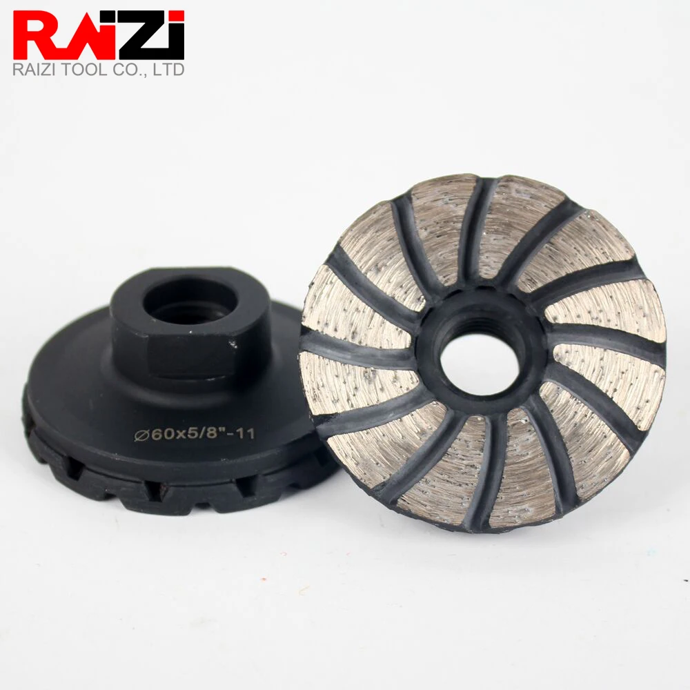 Raizi 40/60mm Concrete Grinding Wheel M14 5/8-11 Thread for Angle Grinder Concrete Countertop Edge  Diamond Grinding Disc