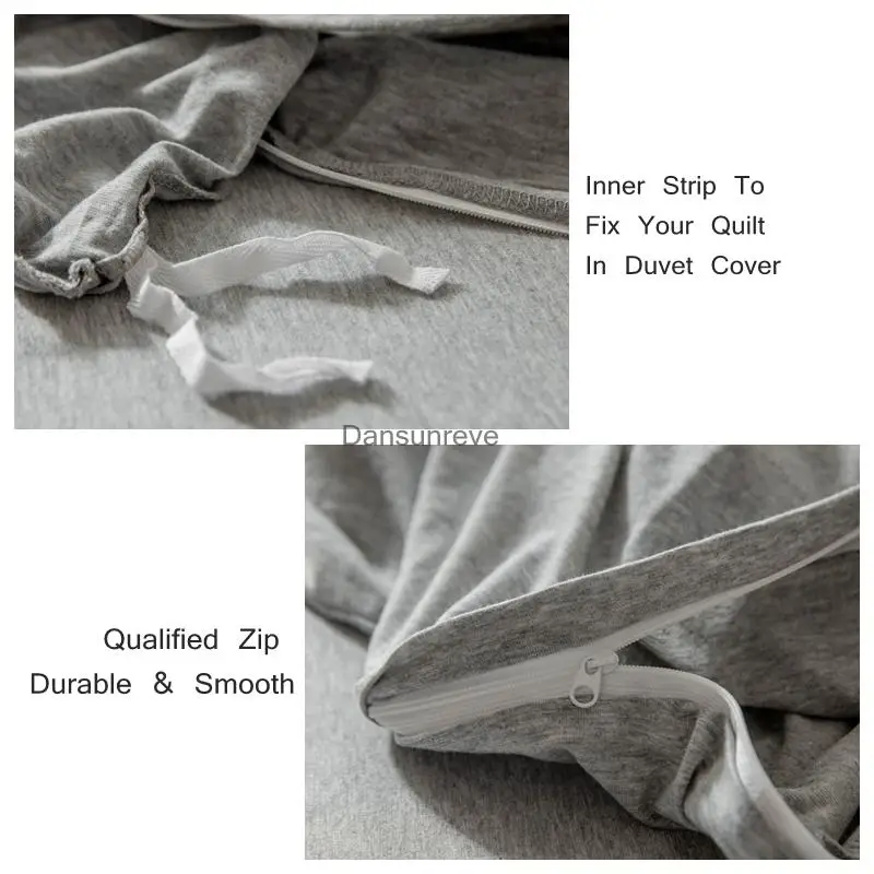 Dansunreve пододеяльник 1 шт. 100% трикотажный хлопок сплошной цвет повседневные
