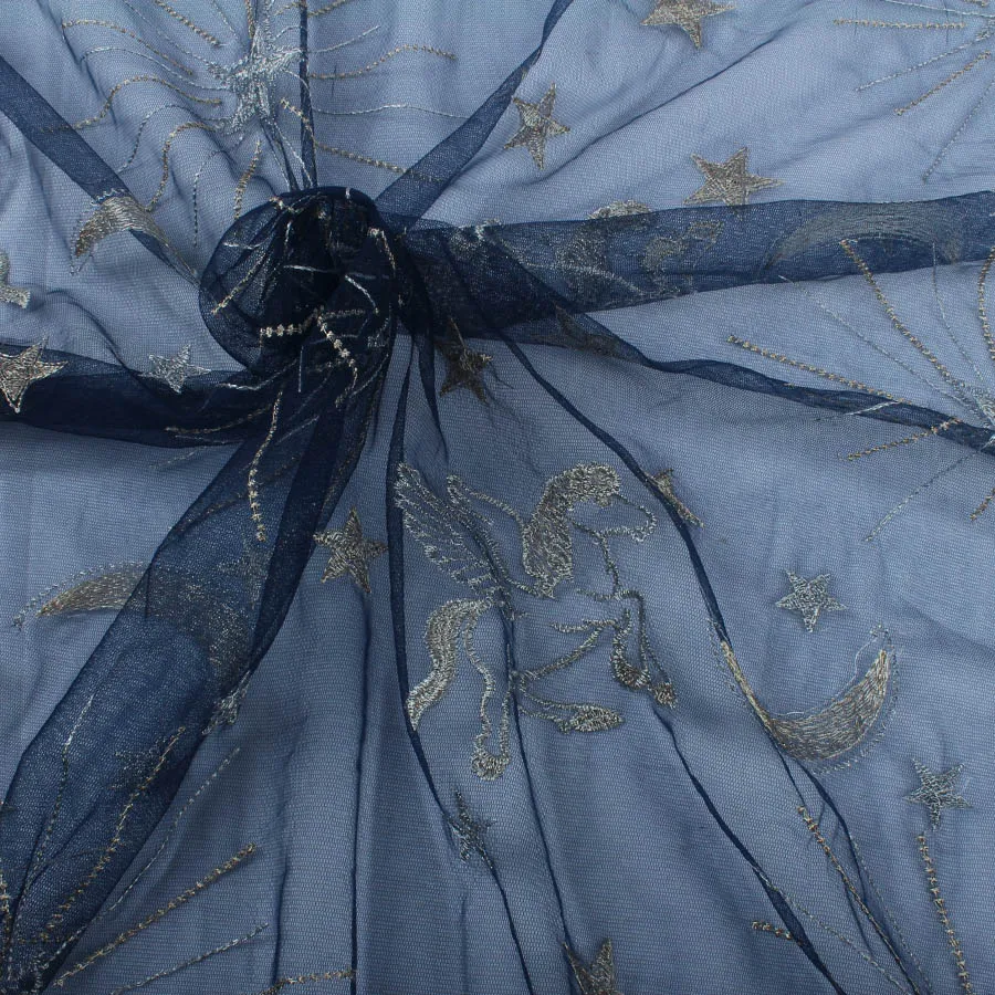 Звезды Пегас вышивка сетчатая ткань танцевальный костюм свадебное платье