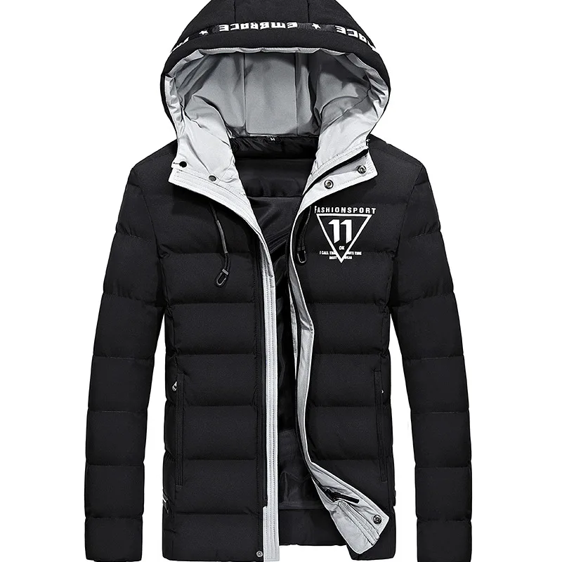 Мужская Зимняя Толстая хлопковая куртка с капюшоном в стиле пэчворк и пальто