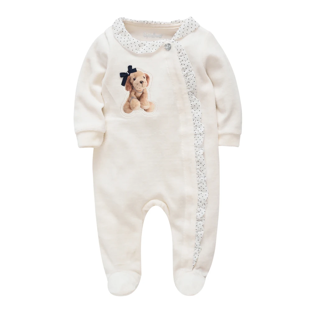Одежда для маленьких девочек Honeyzone Roupas Para Bebe Menina зимний теплый Детский комбинезон