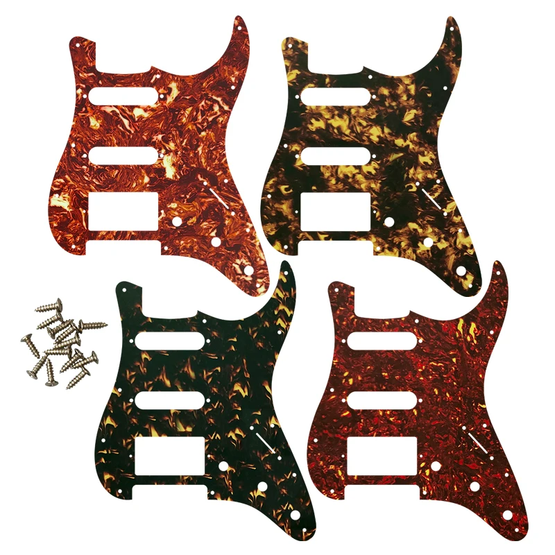 

Quality Electric Guitar Parts For USA\ Mexico Fd Strat 11 Holes HSS PAF Humbucker Guitar Pickguard Scratch Plate Flame Pattern