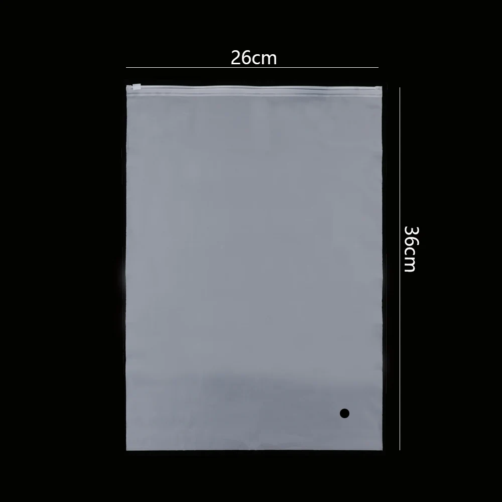 26x36cm 1pc Plastic Sealed Waterproof Matte Frosted Package Transparent Zip lock Bag Clothing Travel Pouch Swimming Storage Bags - Цвет: 26x36cm
