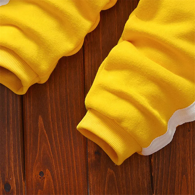 

Autumn Baby Fashion Cartoon Clothes Kids Boys Girls Thicken Warm Jacket Pants 2Pcs/sets Winter Children Infant Casual Sportswear