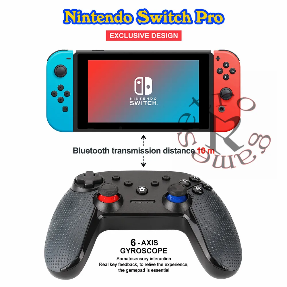 Новый беспроводной игровой джойстик с Bluetooth для Nintendo Switch Pro | Электроника