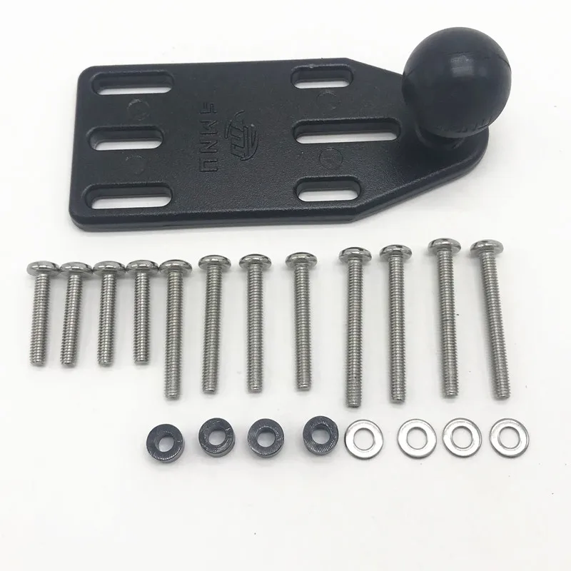 

Motorcycle Aluminum Brake/Clutch Reservoir Cover Base with 1" Rubber Ball