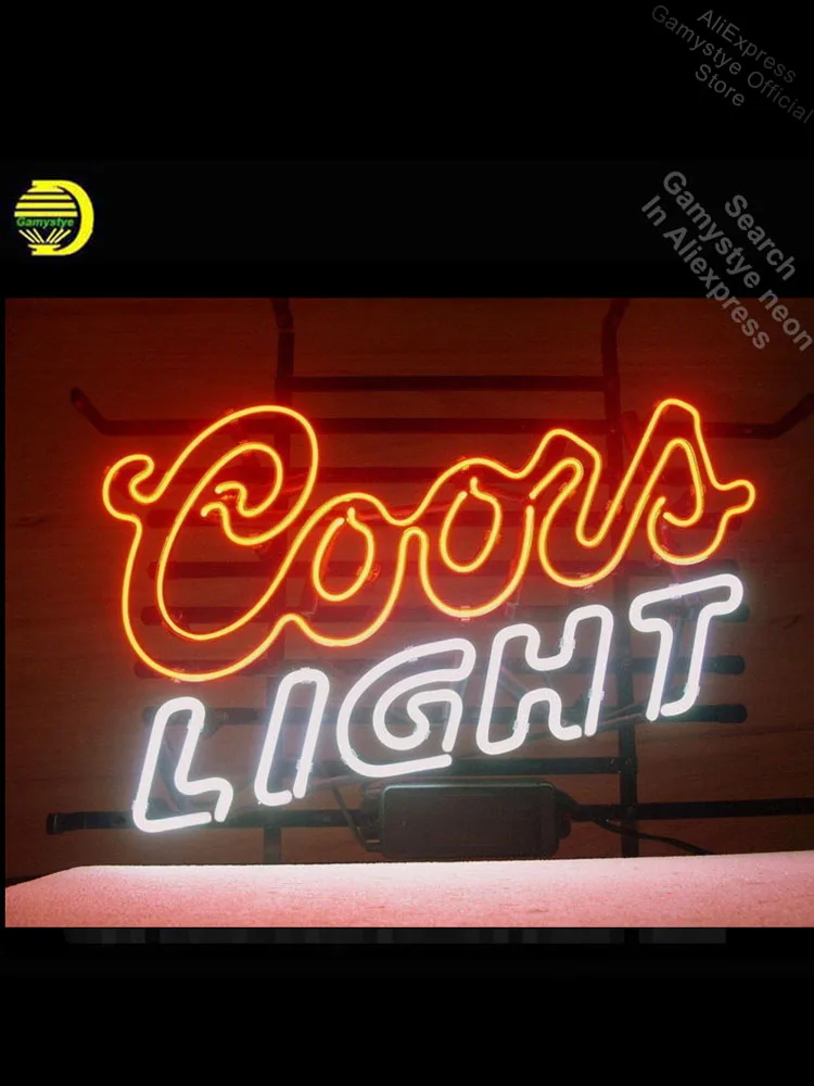 

Неоновая вывеска для организаций и магазинов для Coors светильник двойной трубы неоновые светильник индивидуальный дизайн Ресторан магазин ...