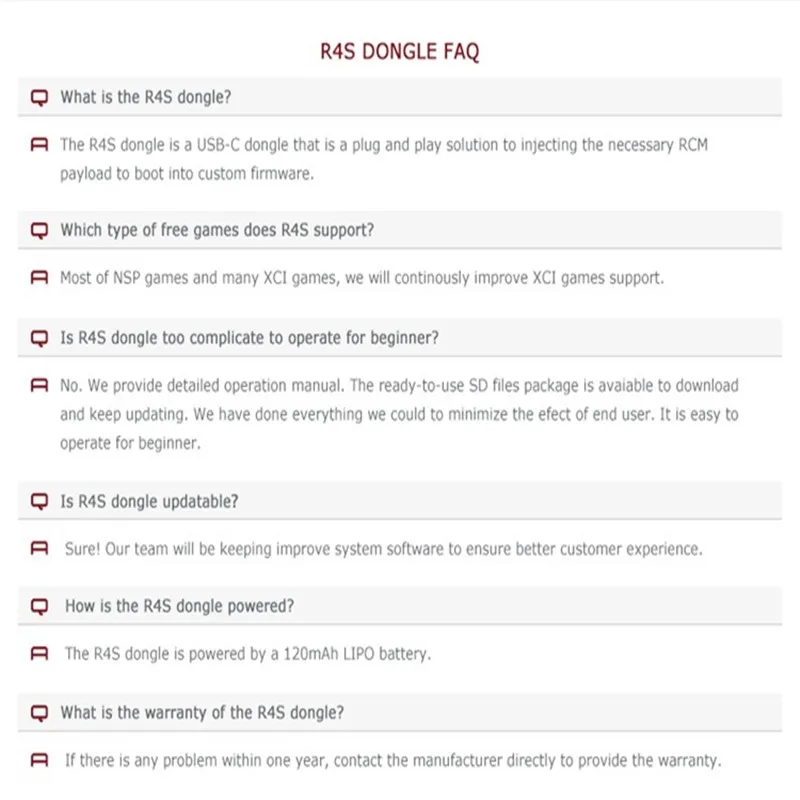 

2020 Hot Sell Products Portable R4S Dongle Payloads Lnjector with Battery for NS Switch Game Accessories for Wearable Devices