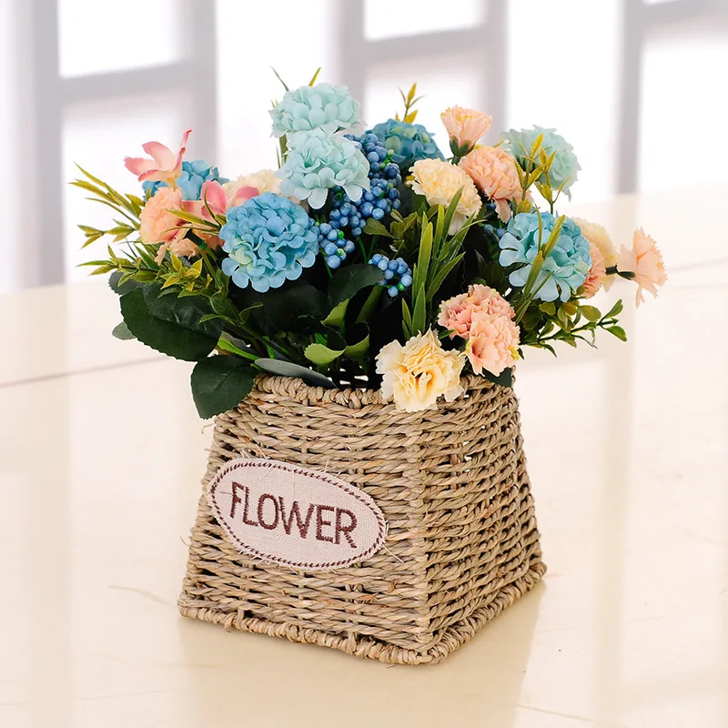 Ваза ручной работы для домашнего хранения Складная натуральная морская трава