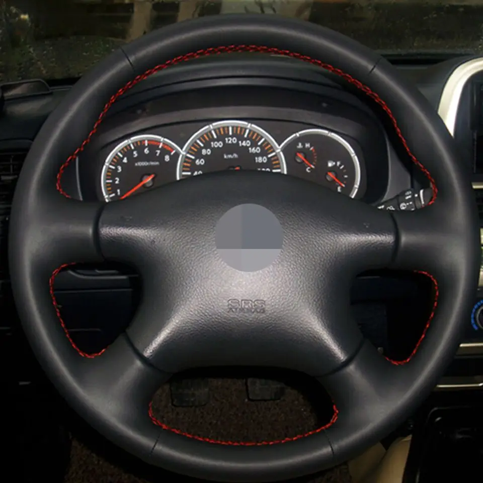 DIY черная кожаная крышка рулевого колеса для Renault samsung SM3 Nissan Almera N16 Pathfinder Primera Paladin старый XTrail 2001-2006