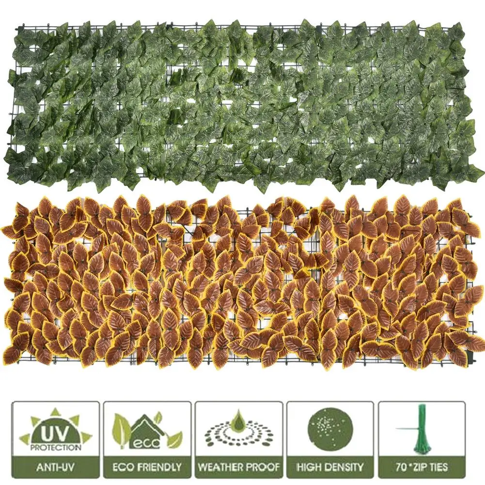 

Artificial Ivy Screening Roll Artificial Leaf Privacy Fence Screen Macrame Decoration UV Protection Garden Accessories