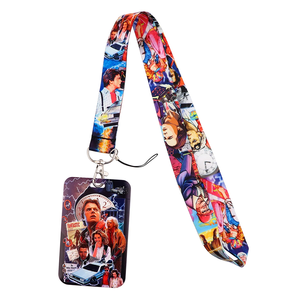 lt1042 back to the future lanyard for keychain id card cover pass student mobile phone usb badge holder key ring accessories free global shipping