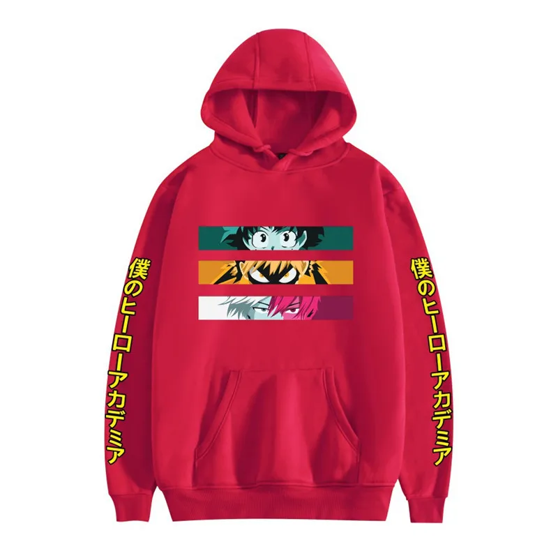 

90s Japanese Anime My Hero Academia Graphic Hoodies Men Kawaii Cartoon Boku No Hero Academia Streetwear Sweatshirts Male hoodie