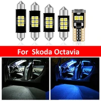 18pcs car white interior led light bulbs package kit for skoda octavia mk 3 mkiii 2013 2018 map dome trunk lamp iceblue