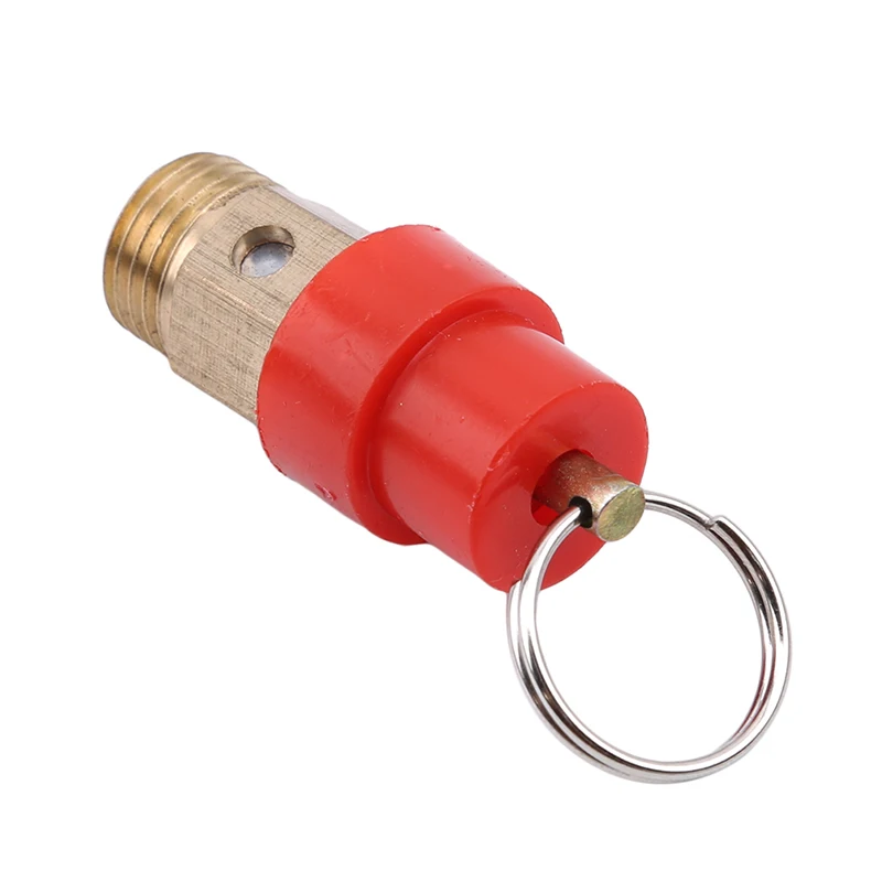 

G1/4 Air Compressor Relief Valve Red Hat Hand Pulls The Safety Valve 1.5cm Diameter For Pipes / Pressure Vessels