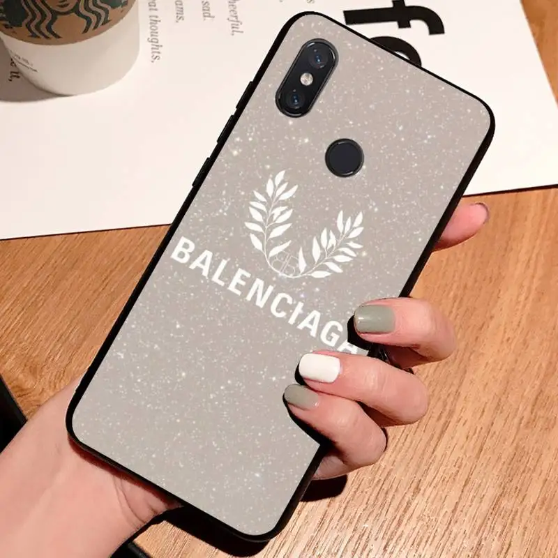 

French luxury fashion brand B-Balenciagaes Phone Case For Xiaomi Redmi note 7 8 9 t k30 max3 9 s 10 pro lite high quality shell