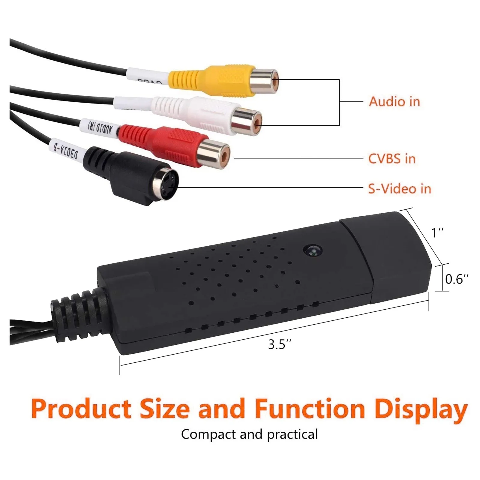 Карта для подключения видео к USB видеозахвата Hi8 VHS цифровой файл Conver 2 0 адаптер