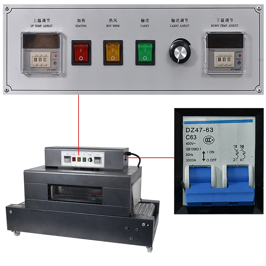 Автоматическая термоусадочная упаковочная машина с двойным контролем