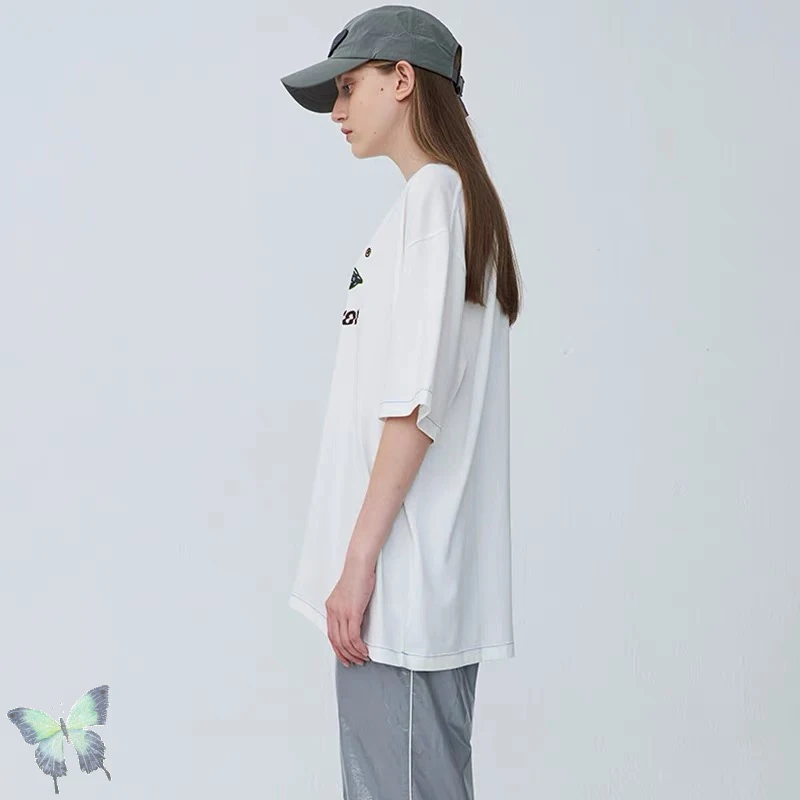 

Ader Error T-shirt UFO Adererror T Shirt Alien Coming Electric Wave Poster Men Women Funny T Shirts