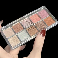 eye shadow plate all match long lasting waterproof brown series 10 color eyeshadow palette for photography