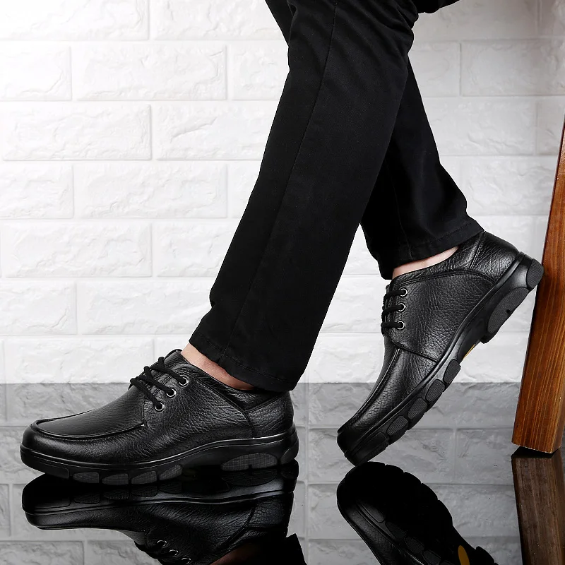 Мужские оксфорды из натуральной кожи Повседневная обувь на мягкой подошве в