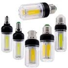 Светодиодная лампа-кукуруза cob 12 Вт 16 Вт E27 E12 E26 E14 B22 COB белая светильник ПА накаливания 60 Вт 80 Вт для домашней люстры декоративная ампула