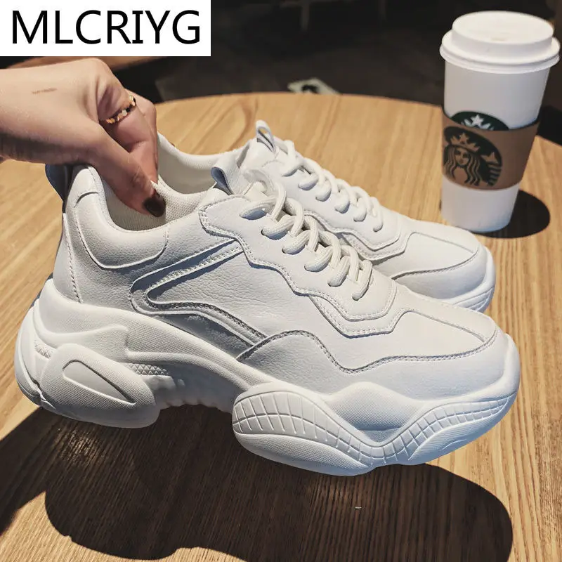 

2021 Women's Solid Color Lace-up Non-slip Sneakers Fashion Women's Shoes Autumn Women's Comfortable and Breathable Casual Shoes