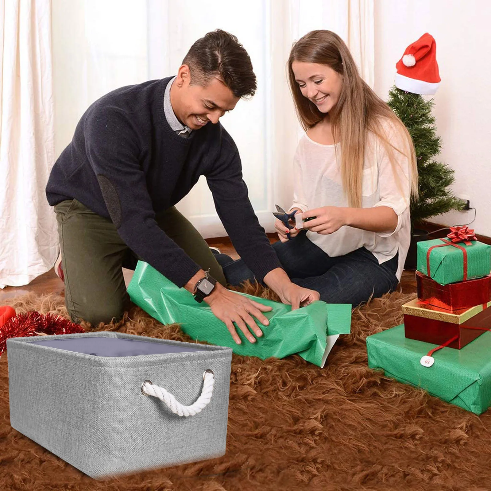 

Cotton Rope Storage Basket Kid Toys Basket Large Small Dirty Clothes Sundries Storage Bin Organizer Handle Laundry Hamper