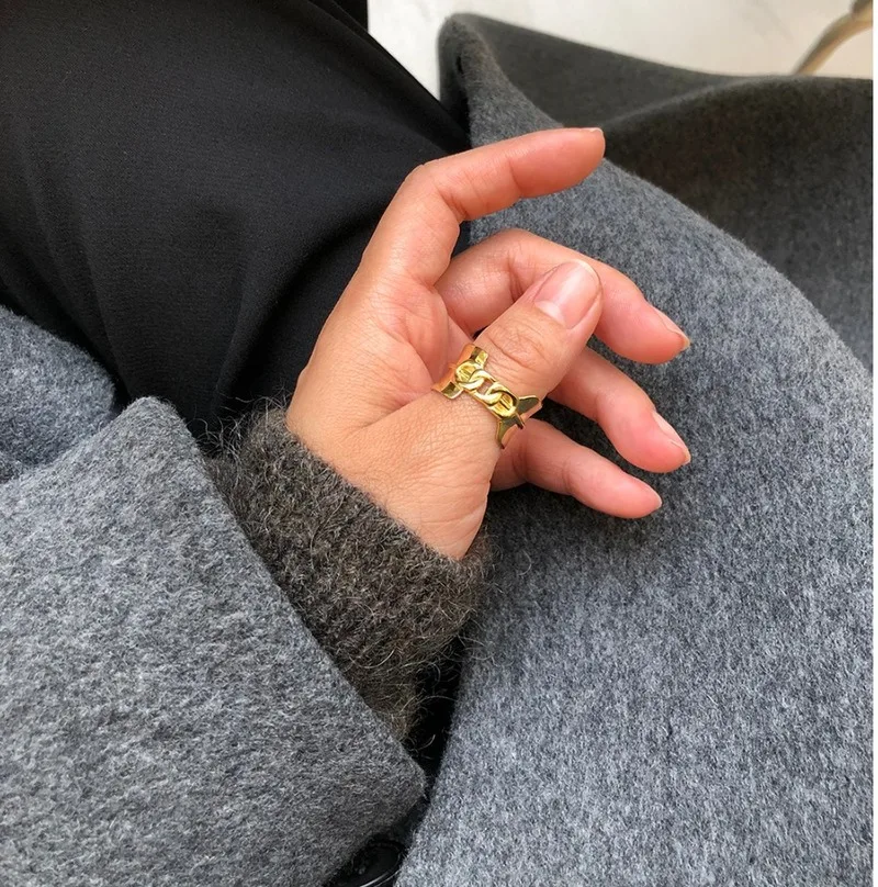 Женское кольцо с широким циферблатом в Корейском стиле|Кольца| |