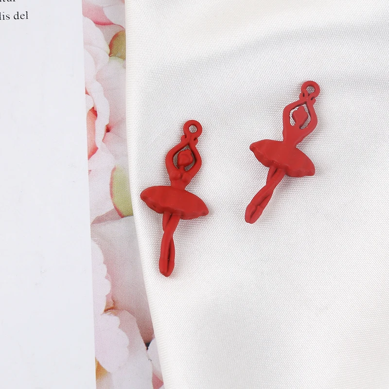 10pcs/pack Ballerina Ballet dance Metal Charms for Earring DIY Jewelry Accessories 13x32mm | Украшения и аксессуары