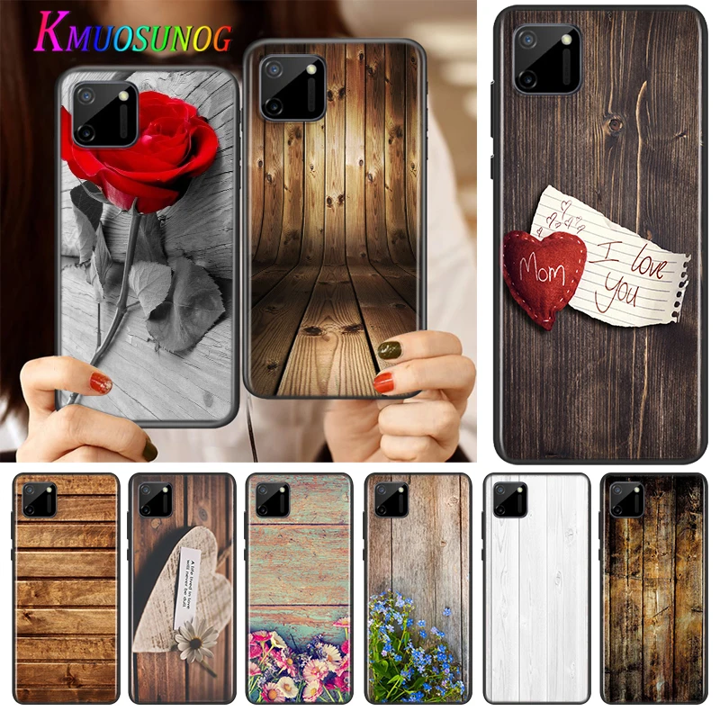 

Wooden Flower Silicone Cover For Realme V15 X50 X7 X3 Superzoom Q2 C11 C3 7i 6i 6s 6 Global Pro 5G Phone Case