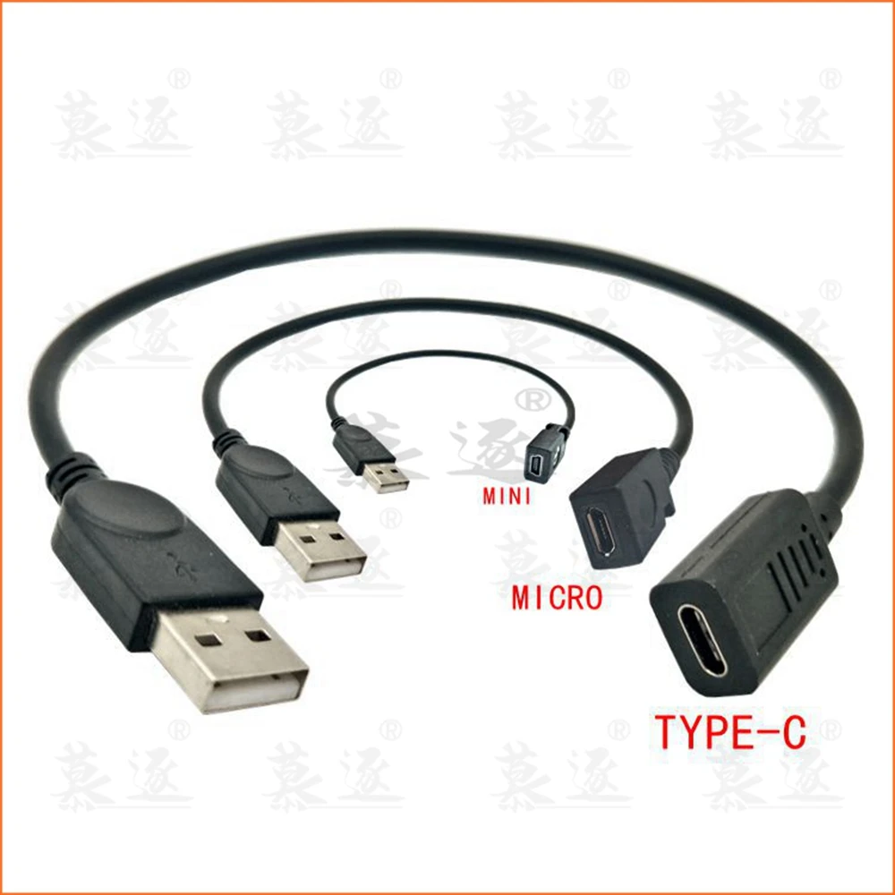 Микро-, мини-USB-адаптер «папа» и «Мама» типа «Мама» для android-телефона, провод для зарядки и передачи данных, соединительный кабель для преобразования данных