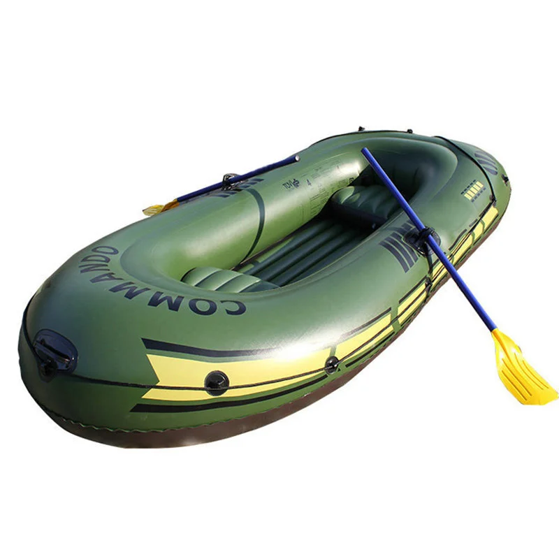 

Утолщенная надувная рыболовная Лодка на 2/3 человек, армейская зеленая резиновая лодка для рафтинга, байдарка с подушкой, уличная лодка для д...