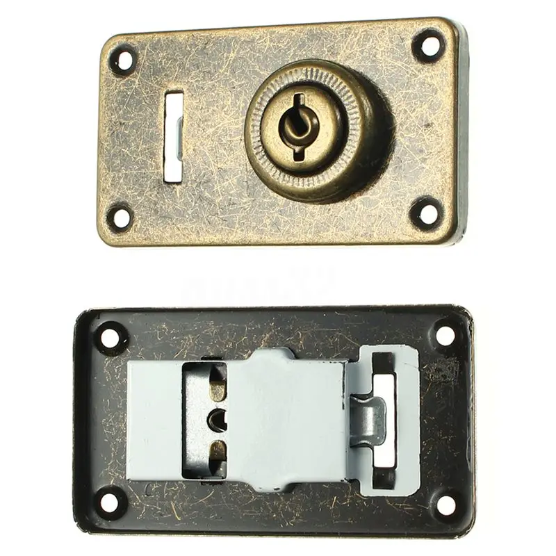 

2pcs Iron Guitar Instrument Case Latches Box Buckles With Screws & 1 Keys G-16