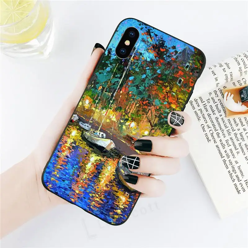 

oil painter retro painting van gogh Phone Case for iPhone 11 12 pro XS MAX 8 7 6 6S Plus X 5S SE 2020 XR
