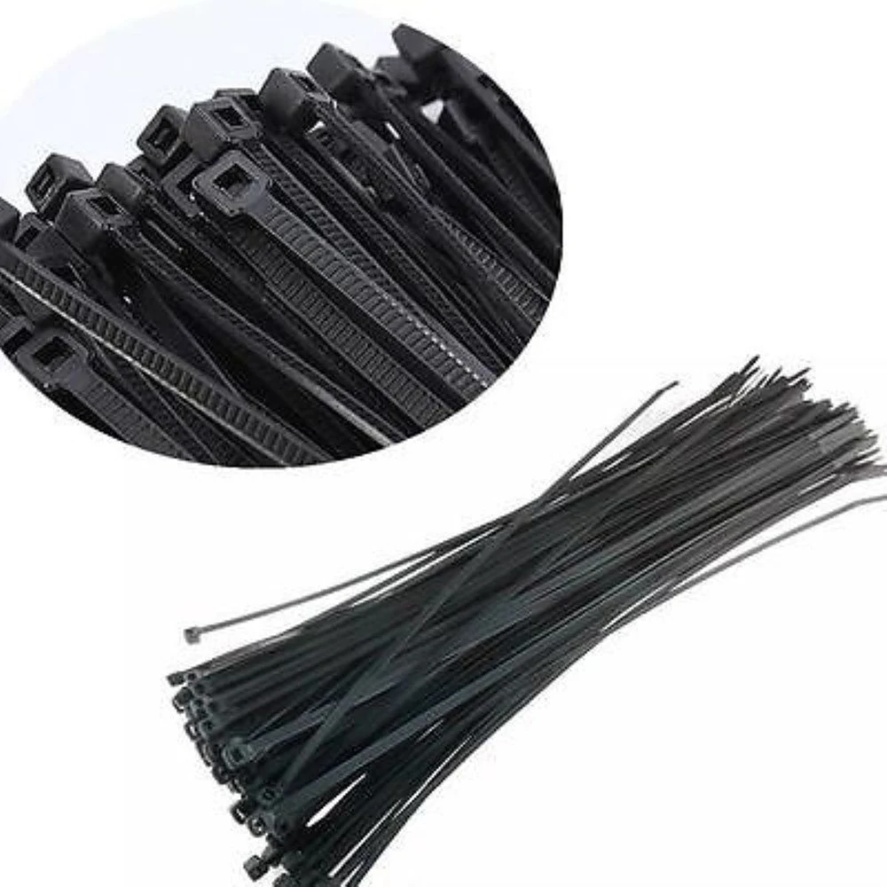 

3*200mm Nylon tie tape high quality black and white color self-locking tie tape Cable Ties Supplies 100pcs Corrosion